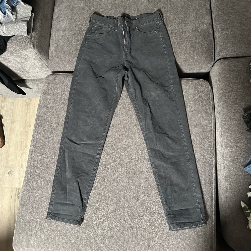 American Eagle Outfitters Women’s Gray Corduroy Mom Jeans